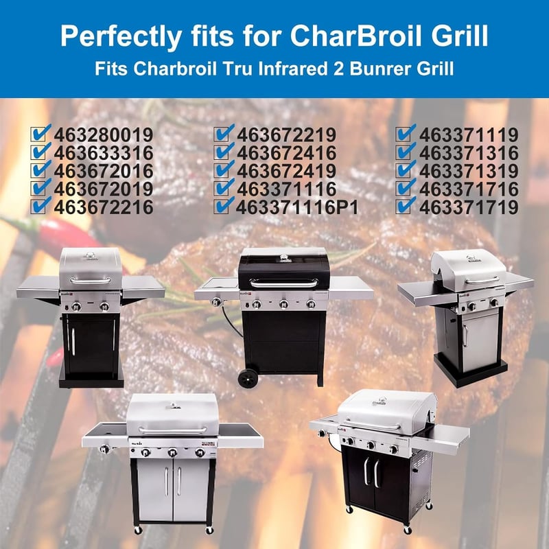 Denmay Infravörös Grillrács 43,2 cm - 3 db-os Szett Charbroil Performance TRU, Broilking Baron, Napoleon LEX Gázgrillekhez, Tartós Zománcozo