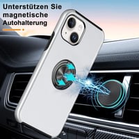 Apple iPhone 14 Szürke Mágneses Gyűrűs Szilikon Védőtok 5