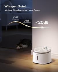 HomeRunPet Csendes Macska Ivófontána Vezeték Nélküli Pumpával, LED és Szűrővel 6