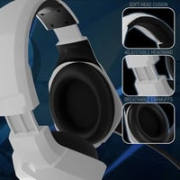 Orzly RX-H20 Gamer Fejhallgató PC, PS5, Xbox, Nintendo Switch Kompatibilitással - Vezetékes Gaming Headset Zajszűrő Mikrofonnal, Siberia Feh 3