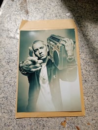 Poster Eminem 8 Mile Marshall Mathers Rap Hip Hop Decor de perete, format A4 - Îndoit pe marginea dreaptă (stare: vezi a 2-a fotografie) 2