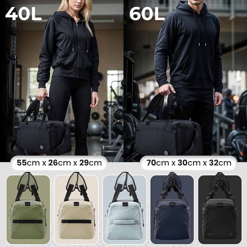 PUMA 60L Multifunkciós Sporttáska Cipőtartóval és Hátizsákkal - Fekete