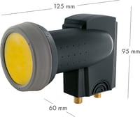 Schwaiger 340 Twin LNB digitális műholdvevő fej, hőálló, aranyozott csatlakozókkal 2