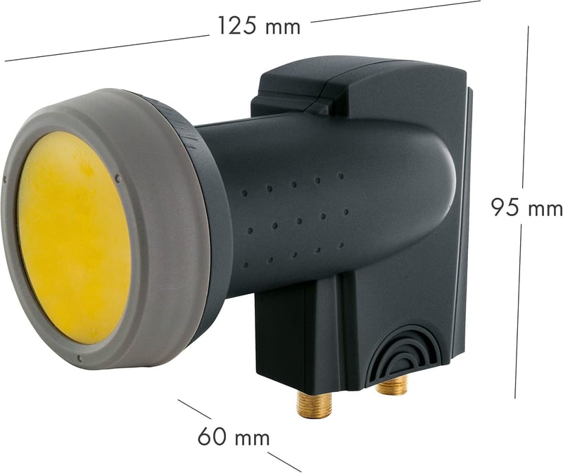 Schwaiger 340 Twin LNB digitális műholdvevő fej, hőálló, aranyozott csatlakozókkal
