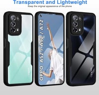 Oppo A52/A72/A92 360°-os átlátszó védőtok beépített kijelzővédővel 7