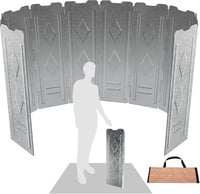 Drado 150cm-es összecsukható szélvédő gázfőzőhöz - 10 db-os szett kempingezéshez 1
