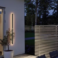 K-Bright 120 cm-es Kültéri LED Fali Lámpa Mozgásérzékelővel - IP65 Vízálló Fekete Modern Világítás Kerthez, Garázshoz, 3000K Meleg Fehér Fén 6