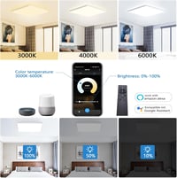Eregou RGB LED mennyezeti lámpa, 24W, távirányítós, Alexa-kompatibilis 5