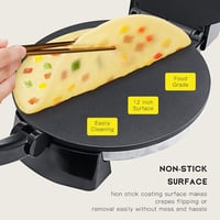 SOKANY KJ-507 1100W-os rotisütő, 32 cm-es tortillaprés, tapadásmentes bevonat, chapatihoz, indiai rotihoz és pataconerához 5