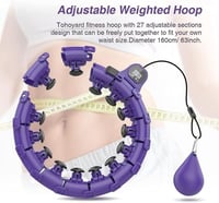 bubbacare Smart Hoop Fitnesz Karika Fogyáshoz - 27 Állítható Elemmel, Digitális Kijelzővel, Masszázsfunkcióval, Felnőtteknek, 65-160 cm Deré 3