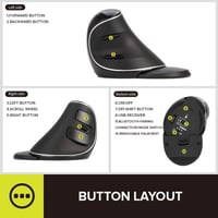 DELUX M618PD Ergonomikus Vezeték Nélküli Egér, Függőleges, Csendes Kattintás, 4000 DPI, Bluetooth/2.4G 3