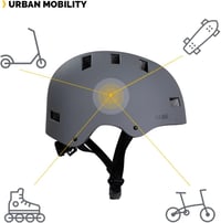 PANK Prémium Városi Kerékpársisak LED Világítással - Unisex BMX, E-Roller, Gördeszka, Görkorcsolya Védősisak 5