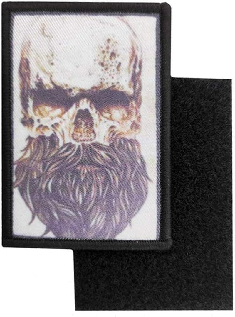 Koponya Szakáll Taktikai Jelvény - Bőr, Könnyen Rögzíthető Cute-Patch