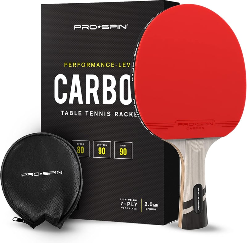 Profi Szénszálas Pingpongütő PRO-Spin 7 Rétegű Támadó Gumival