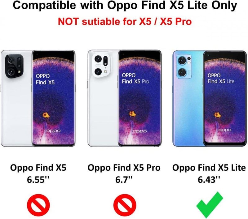 Oppo Find X5 Lite 5G bőr pénztárcatartó tok 3 kártyahellyel