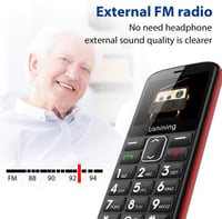 Ukuu F200 Időseknek - Nagy Gombos Mobiltelefon, Fekete, Dual SIM, Angol nyelvű 8