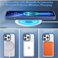 Apple iPhone 13 Pro MagSafe Szilikon Tok - Világoskék Átlátszó 3