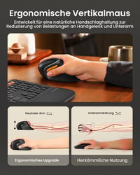 ProtoArc EM11 NL Ergonomikus Függőleges Egér - Mini Vezeték Nélküli Újratölthető 3 Eszközös Csatlakozással Számítógéphez, iPadhez, Machez

A - black 4