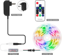 BTF-LIGHTING 14 gombos vezeték nélküli RF LED RGB vezérlő, 300 féle világítási effekttel, WS2811/WS2812B LED szalagokhoz, DC5V/12V 3