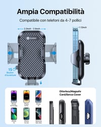 Andobil Autós Telefontartó Szellőzőrácsra - 360° Forgatható, Stabil Rögzítés, iPhone 14/13/12, Samsung, Huawei, Xiaomi Készülékekhez 6