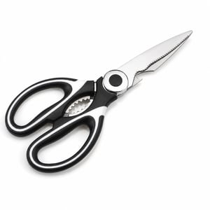 Foarfecă de bucătărie din oțel inoxidabil Atopo cu capac de protecție - alb — capacul de protecție lipsește (stare: vezi imaginea nr. 2)