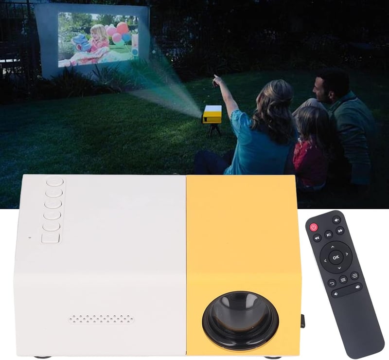 Cuifati 720P HD LED projektor, 24-60 colos vetítés, kültéri és otthoni mozizáshoz