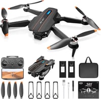 4K HD kamerás drón gyerekeknek – Összecsukható FPV quadcopter táskával, körrepülés, 3D bukfenc, egygombos visszatérés, headless mód 1