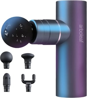 arboleaf Mini Masažni Pištolj 3200 RPM - Prijenosni Masažer za Mišiće s AI Razinama, 4 Silikonska Nastavka, Tihi Rad, USB-C Punjenje, s Torbicom