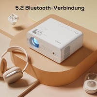 AKIYO Full HD 1080P WiFi Projektor 10000 Lumen, Állvánnyal, 4K Támogatással 4