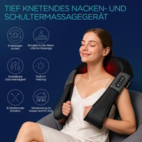 VOYOR-HEALTH PJ100 Nyakmasszírozó Melegítő Funkcióval - 4D Shiatsu Masszázs Vállra, Hátra és Testre, Izomfájdalom Enyhítésre 9