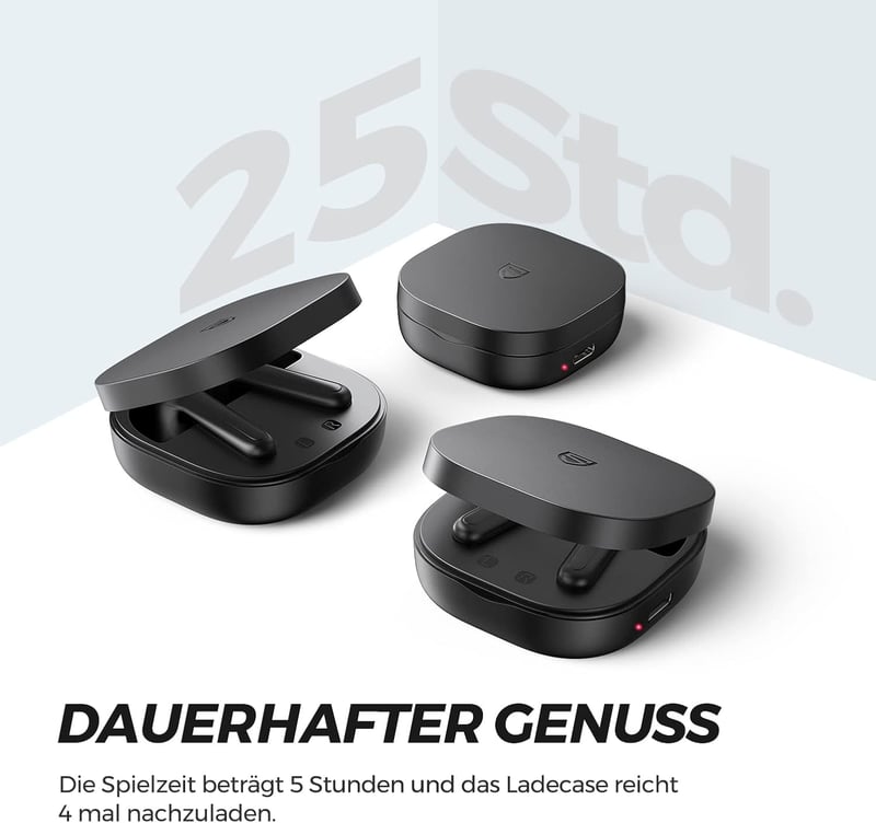 SoundPEATS TrueAir2 Fehér Vezeték Nélküli Fülhallgató 4 Mikrofonnal, 25 Órás Üzemidővel