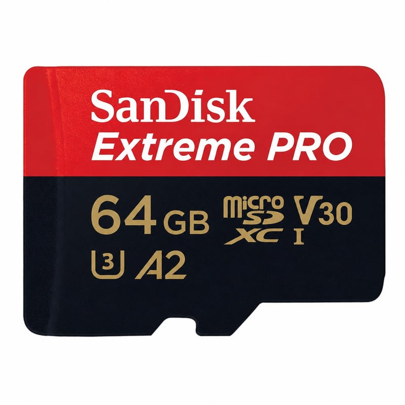 Pamäťová karta SanDisk Extreme PRO microSDXC 64 GB, 200 MB/s, A2, U3, V30 — SD — bez adaptéra (stav: pozri 2. obrázok)