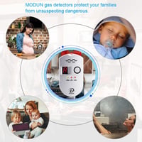 Gázérzékelő riasztó - LPG/földgáz/szén-monoxid detektor, digitális kijelzővel, konyhába, garázsba 6