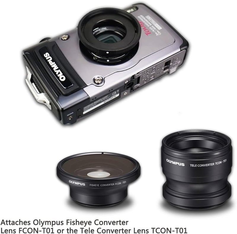 JJC Olympus TG-sorozatú filteradapter 40,5mm UV szűrővel és lencsevédővel