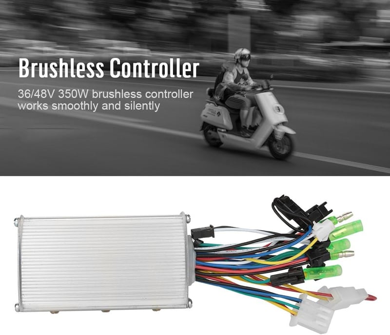 Elektromos Roller Vezérlő 36V/48V 350W - Kefenélküli Alumínium Kerékpár Kiegészítő