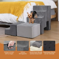 LitaiL Kutya Lépcső 60 cm Magas - Többcélú, Csúszásmentes Hab Kisállat Lépcső Ágyhoz, Boxspring Ágyhoz - Kutyáknak, Macskáknak 4