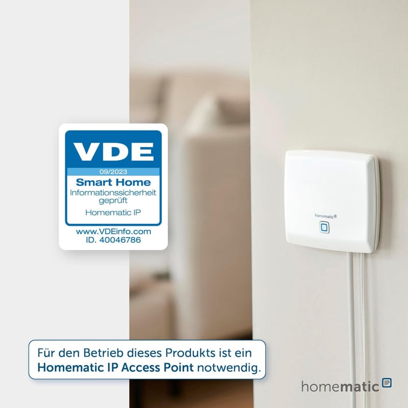 Homematic IP eQ-3 AG Okos Ajtózár Mechanizmus - Vezeték Nélküli Smart Home Rendszer Fém Burkolattal, Betörésvédelemmel