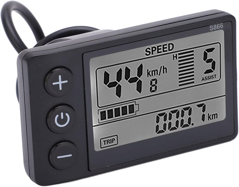 BAFANG S866 LCD kijelző elektromos kerékpárhoz, vízálló, 24V/36V/48V