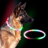 Aicharynic USB-s LED kutyanyakörv - Vízálló, állítható, 3 villogó móddal 1