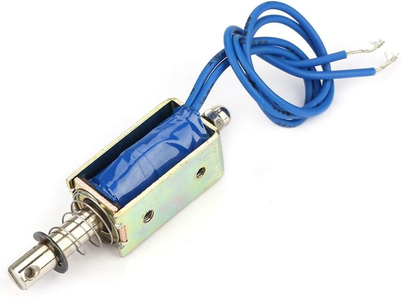 Hapivida JF-0530B Elektromágneses Szolenoid 12V 300mA 5N Húzó-Toló Típusú Lineáris Mágnes Ipari Automatizáláshoz - Kék
