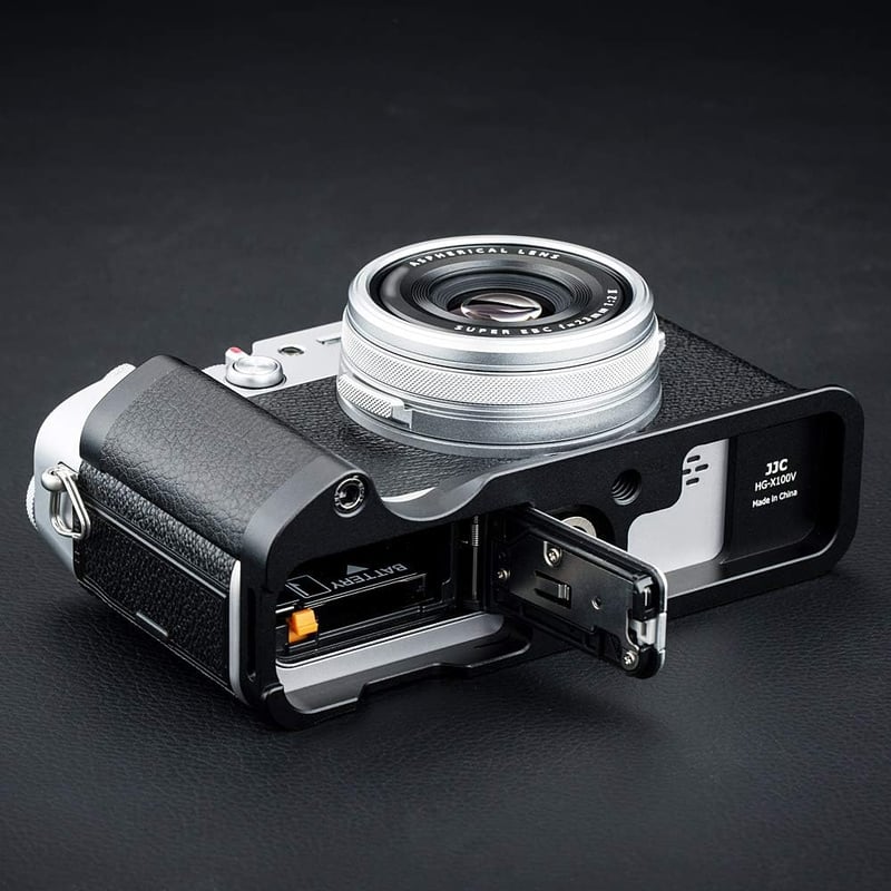Fujifilm X100V/X100F fémmarkolat - Arca Swiss kompatibilis, gyorscserélhető L-alakú kameragrip