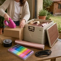 Sťahovací set: odvíjač + 2x páska + 55l box + 15x fixky + baliaci papier + šnúra 1