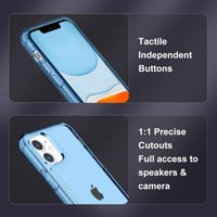 Apple iPhone 11 Kék Áttetsző Szilikon Tok Beépített Állvánnyal 7