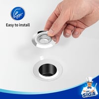 MR.SIGA Rozsdamentes Acél Lefolyószűrő Szett - 3 db Fürdőkád és Mosdó Hajfogó Szűrő, Hatékony Dugulásmegelőző 6