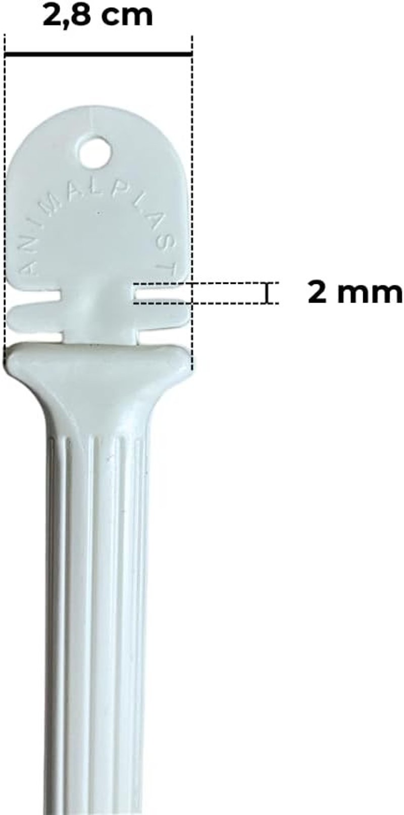 ANIMALPLAST 10 db Fehér Műanyag Madárülőke - 20,5 cm-es Gyöngyös Ülőrúd Kalitkába Kis és Közepes Madaraknak - White