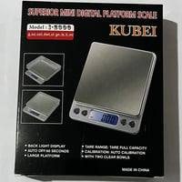 KUBEI digitális konyhai mérleg, USB töltés, 3kg/0.1g, rozsdamentes acél 9