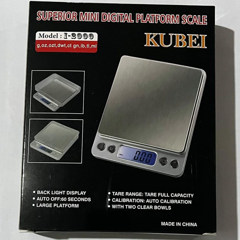 KUBEI digitális konyhai mérleg, USB töltés, 3kg/0.1g, rozsdamentes acél