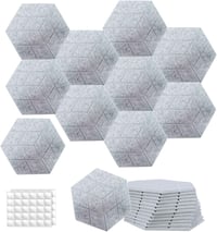 Hexagon alakú akusztikai panel szett, 12 db - Stúdió hangszigetelő hab 1