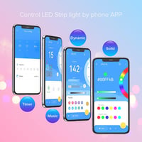 BTF-LIGHTING WS2812B RGB LED Bluetooth Vezérlő - Zene Szinkronizáló, Időzíthető, Távirányítós, 600 Pixeles Címezhető LED Szalag Vezérlő iOS/ 5