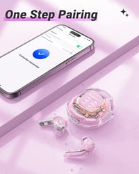ACEFAST T8 rózsaszín fülhallgató, Bluetooth 5.3, 4 mikrofon, 30 órás akkumulátor, zajszűrés 9